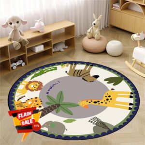 Round Animal Zoo Rug