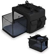 COSTWAY Wicker Dog House, Raised Rattan Dogs Bed with Roof and Removable Cushion, Indoor Outdoor ...