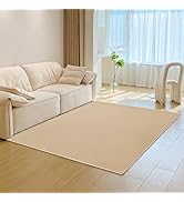 SETHEPACE Ultra-Soft Short Pile Rugs Living Room, Non Slip Backing, Non Shedding Area Rugs for Be...