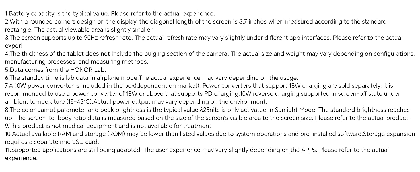Technical specifications text displayed across multiple panels, showing detailed product features and capabilities of a thermal printer device.