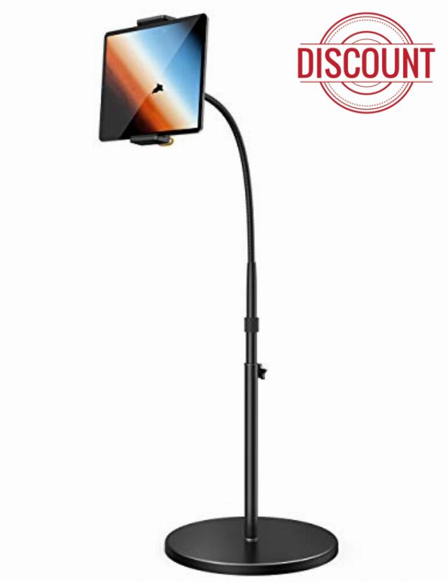 Lamicall Tablet Holder - Gooseneck Mount with Adjustable Height(130-160CM) & Stable Base