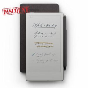 eMarkable Paper Pro Move - Weave Folio Bundle | Ultraportable Colour 7.3" Paper Tablet with Marker Plus Pen with Eraser