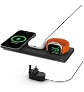 Belkin MagSafe 3 in 1 Wireless Charging Station, 15W iPhone and Apple Watch Fast Wireless Charger...