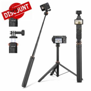 64in Pocket 3 Selfie Stick Tripod for GoPro Action Camera