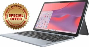 Lenovo - IdeaPad Duet 3 Chromebook - 11.0" (2000x1200) Touch 2-in-1 Tablet - Snapdragon 7cG2-4G RAM - 128G eMMC - with Keyboard - Misty Blue