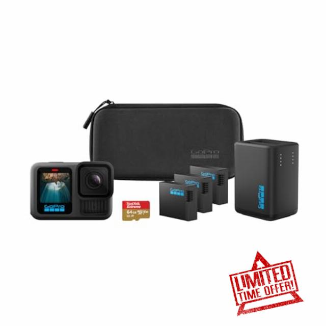 GoPro HERO13 Black Extended Power Bundle - Includes Dual Battery Charger