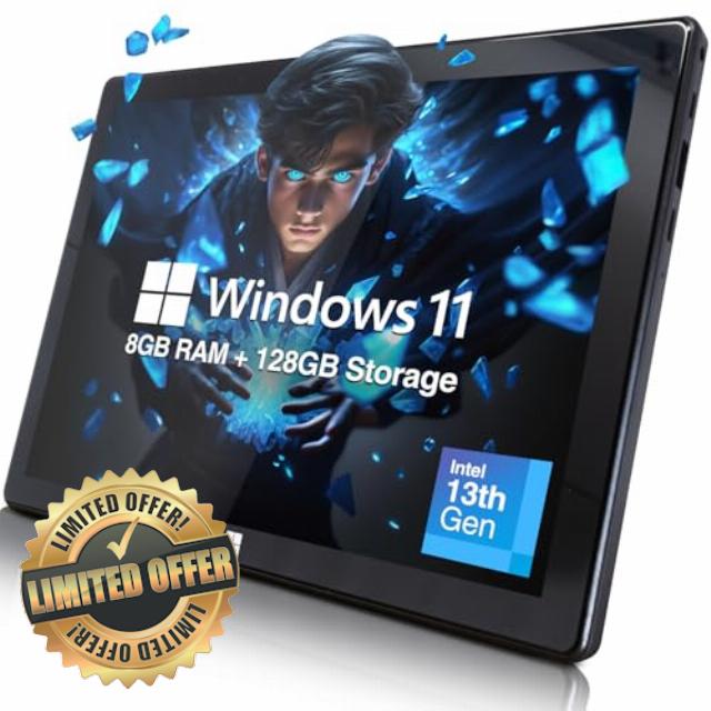 Fusion5 10" Windows 11 Tablet - FWIN232 PLUS S1 Ultra Slim Windows Tablet PC - Intel 13th Gen - 8GB RAM