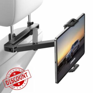 JOYROOM Car Tablet Holder [Stabilising Triangle Structure] iPad Holder for Car with Double Linkage Foldable Arm iPad Car Holder Back Seat for Kids for iPad/Switch/Phone 4.7-13" Screen Devices