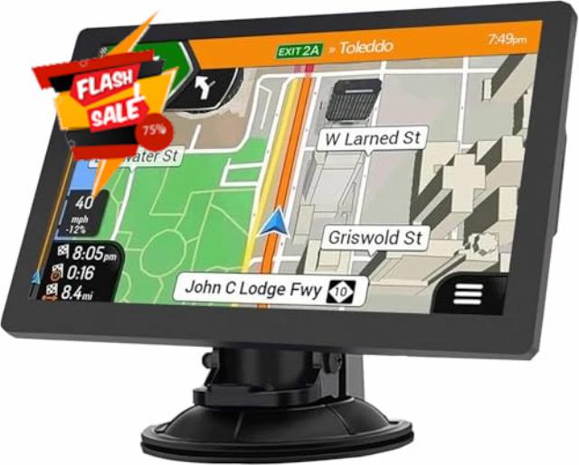 Sat Nav for Car Truck – 9 Inch GPS Navigation with 2025 UK & Europe Maps