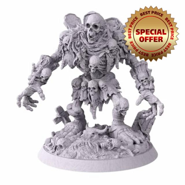 Huge Undead Golem DnD TTRPG Miniature 55mm base for 32mm Scale skeleton D&D RPG NPC Creature 28 Wargaming Figure Large Enemy Boss