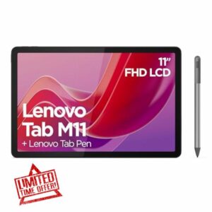 Lenovo Tab M11 Android Tablet | 11 Inch Full HD 1200p | 128 GB | Lenovo Tab Pen | WiFi | 4 GB RAM | Luna Grey | Designed for Portable Entertainme