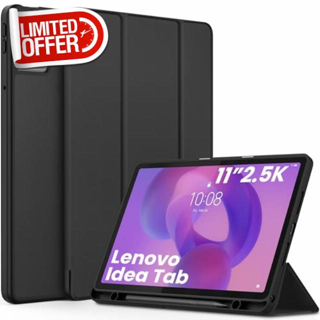 EasyAcc Case for Idea Tab 2025 11 inch with Pencil Holder (TB-336ZU TB-336FU) Slim Protective Case with Stand PU Leather Tablet