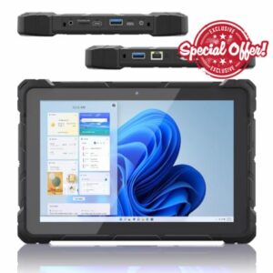 HIGOLEPC Rugged Tablet 10.1" Windows 11 Pro Durable Tablet Celeron N4120 8GB RAM 128 GB ROM