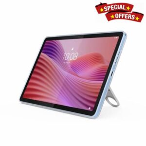 Lenovo Tab Android Tablet | 10.1 inch Full HD Display | MediaTek Helio G85 | 128GB | Wi-Fi 6 | 4GB RAM | Lunar Grey + Clear Case (Renewed)