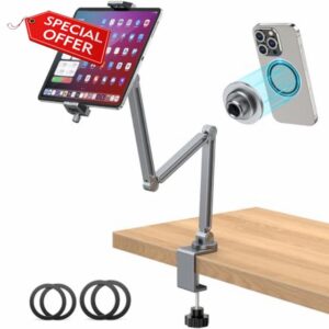AboveTEK 2-in-1 iPad Stand for Desk