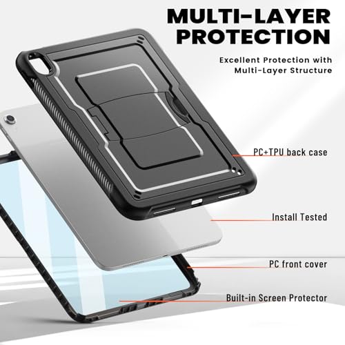 Shockproof Protective for iPad 11 Cover with Built-in Stand and Screen Protector