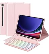 Bettdow for Samsung Galaxy Tab S9 2023 Keyboard Case, UK Layout Detachable Wireless Backlit Keybo...
