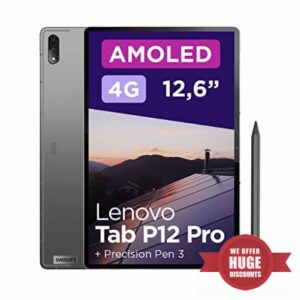 Lenovo Tab P12 Pro Tablet | 12-inch AMOLED | 256GB Precision Pen 3 | WiFi + 4G | 8GB RAM | Storm Grey