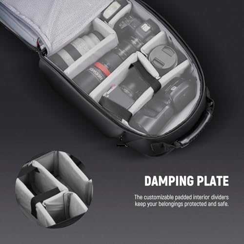 Water Resistant Digital Cam Backpack Shockproof Large Case Compatible with Sony Canon Nikon DSLR Mirrorless Lenses Small Photography Accessories