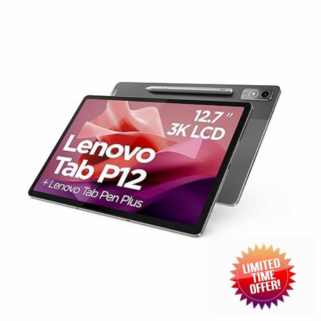 Lenovo Tab P12 Android Tablet | 12 inch 3K | 128GB | Lenovo Tab Pen Plus | WiFi 6 | 8GB RAM | Storm Grey | Designed for portable entertainment (ZACH0108GB)