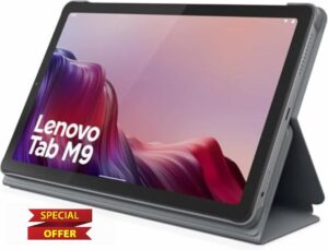 Lenovo Tab M9-2023 - Tablet - Long Battery Life - 9" HD - Front 2MP & Rear 8MP Camera - 4GB Memory - 64GB Storage - Android 12 or Later - Folio Case Included