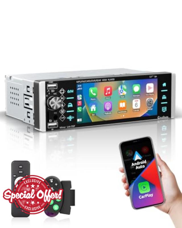 ESSGOO Car Stereo with Wireless Carplay and Android Auto