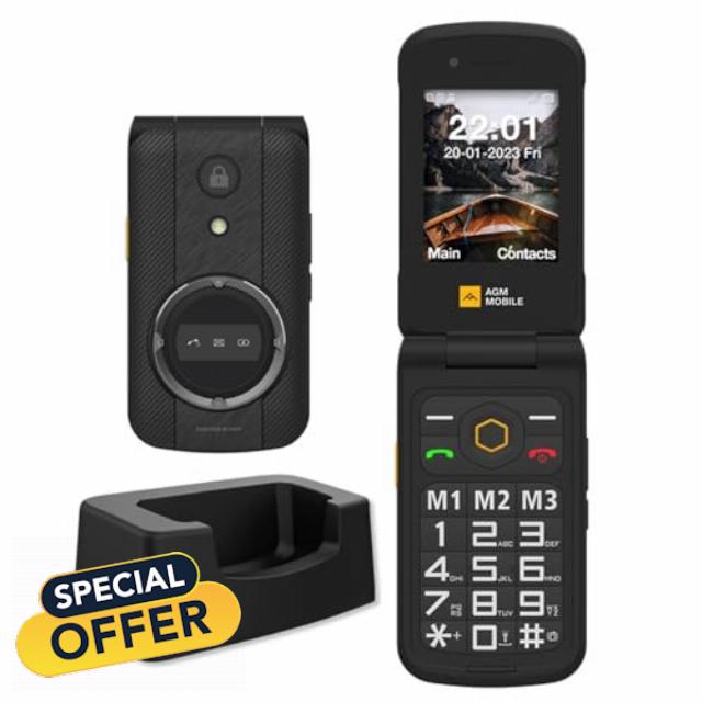 AGM M8 Security+ 4G Rugged Flip Phone