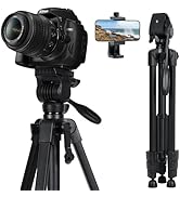 Lightweight Mini Tripod, LINKCOOL Desktop Tripod 24 Inch 62cm Portable Aluminum Tripod with 3-Way...