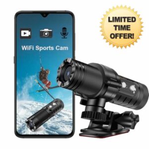 Winnes 1080P Cycling Camera Front Helmet Action Camera WiFi Waterproof Sports Camera with Loop Recording