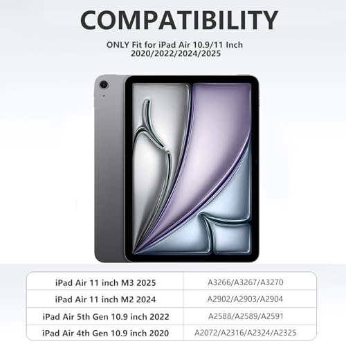 Detachable Keyboard Case for iPad Air 4th 5th generation 10.9 Inch Wireless Pencil Charging