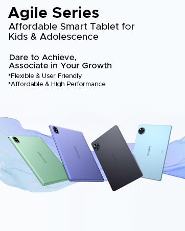 Logo 'DOOGEE' in black text on light background. Below, slogan 'DARE TO DARE' and text about rugged phones and company expansion plans.