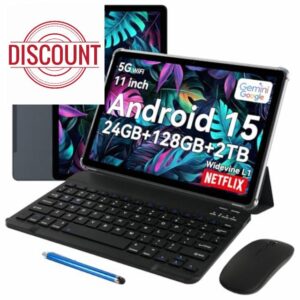 Tablet 2025 Latest Android 15 Tablet with 11 Inch FHD Display