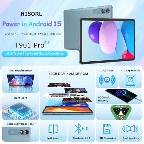 Android 15 Tablet 10 inch with 24GB+128GB