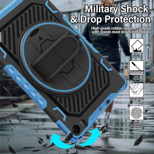 Heavy Duty Dual Layer Shockproof with 360 Rotating Kickstand Kids For (13th Generation-2023 Release) Fire HD 10 Tablet Case