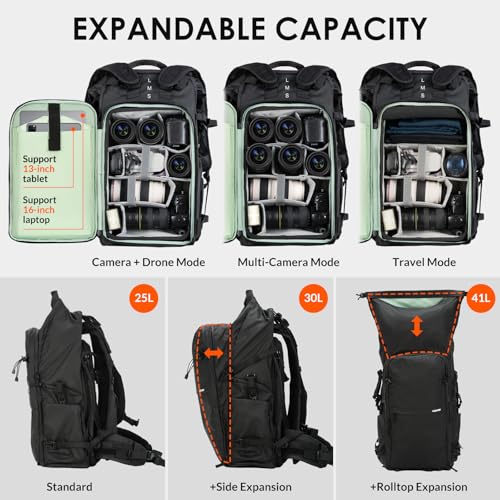 Large Waterproof Rucksack for 16" Laptop for DSLR SLR Drones XProbe