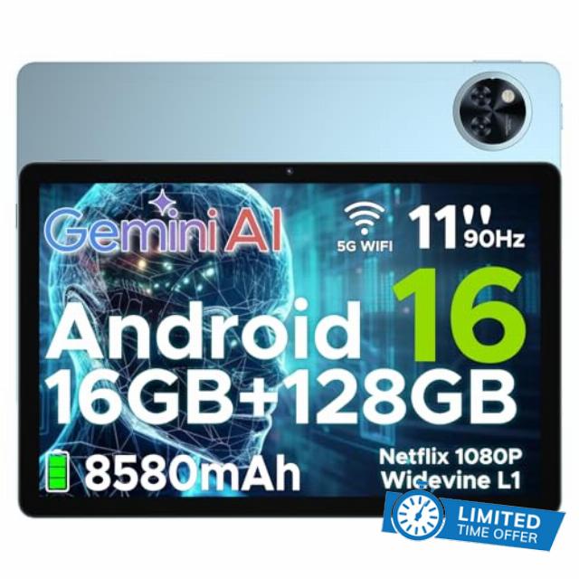 DOOGEE U11 Android 16 Tablet 11 Inch - 2025 Newest Android Tablets 16GB+128GB/2TB