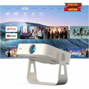 [Official Netflix & 18000L Auto Focus] Mini Projector – WiFi & Bluetooth