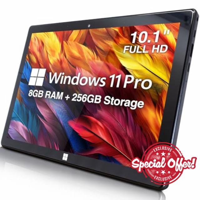 Fusion5 Built in UK 10.1” Windows 11 Professional Full HD Tablet PC - 8GB RAM 256GB SSD