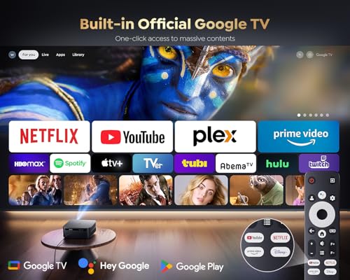 300''Display WiFi6 Bluetooth HDR10 Home Cinema Projectors for Bedroom