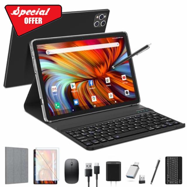 EITOMIN Android 14 Tablet 2025 Latest 10 inch Tablet with Keyboard