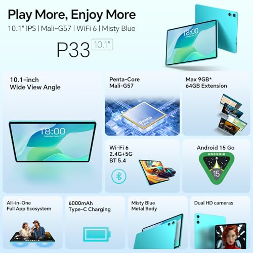 P33 Android 15 Tablet