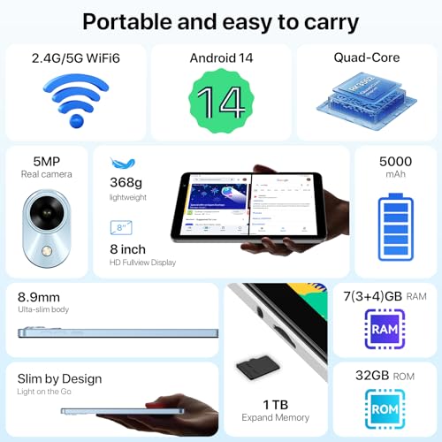 5G-WiFi 6 Tablet 8 inch android