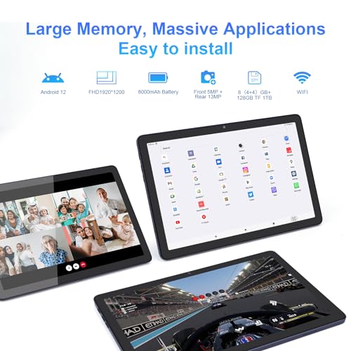 Android Tablet PC with 128GB ROM 8GB RAM (TF 1TB)