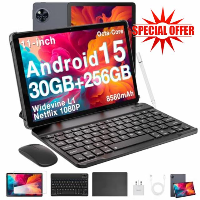 DOOGEE U11 Pro Android 15 Tablet 11 Inch - 2025 Newest Android Tablets 30GB+256GB/2TB