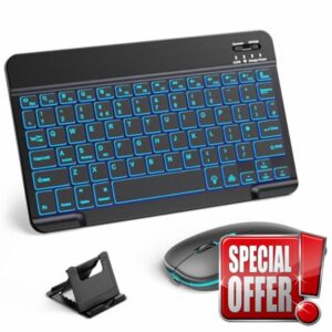Vobafe Bluetooth Keyboard and Mouse Set with Backlight