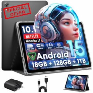 Android 15 Tablet 10 Inch with Case
