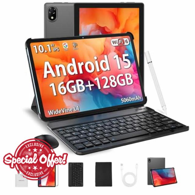 DOOGEE U10 2025 Newest Android 15 Tablet with Keyboard