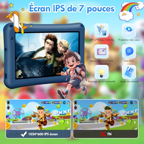 Type-C for Girls 3-12,Kid-Proof Case(Blue)