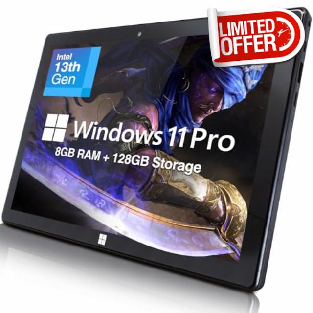 Fusion5 10.1" Windows 11 Professional Tablet PC - Intel 13th Gen - Full HD Windows Tablet Computer - 8GB RAM
