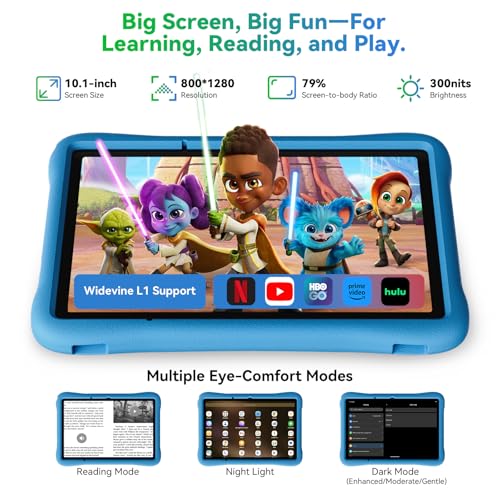 Android 15 Tablet for Kids 3-12 Years